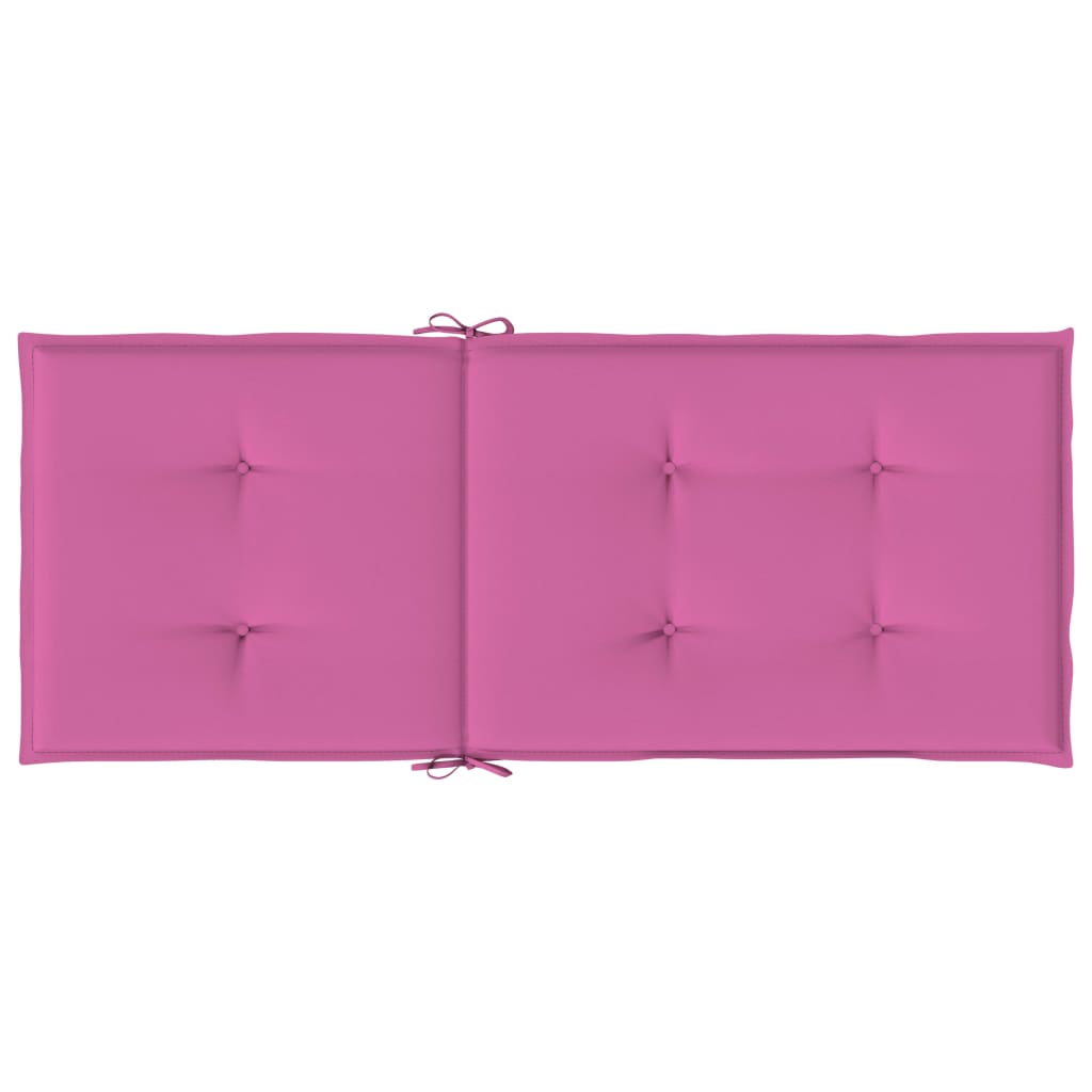 vidaXL Coussins de chaise à dossier haut 4 pcs rose tissu
