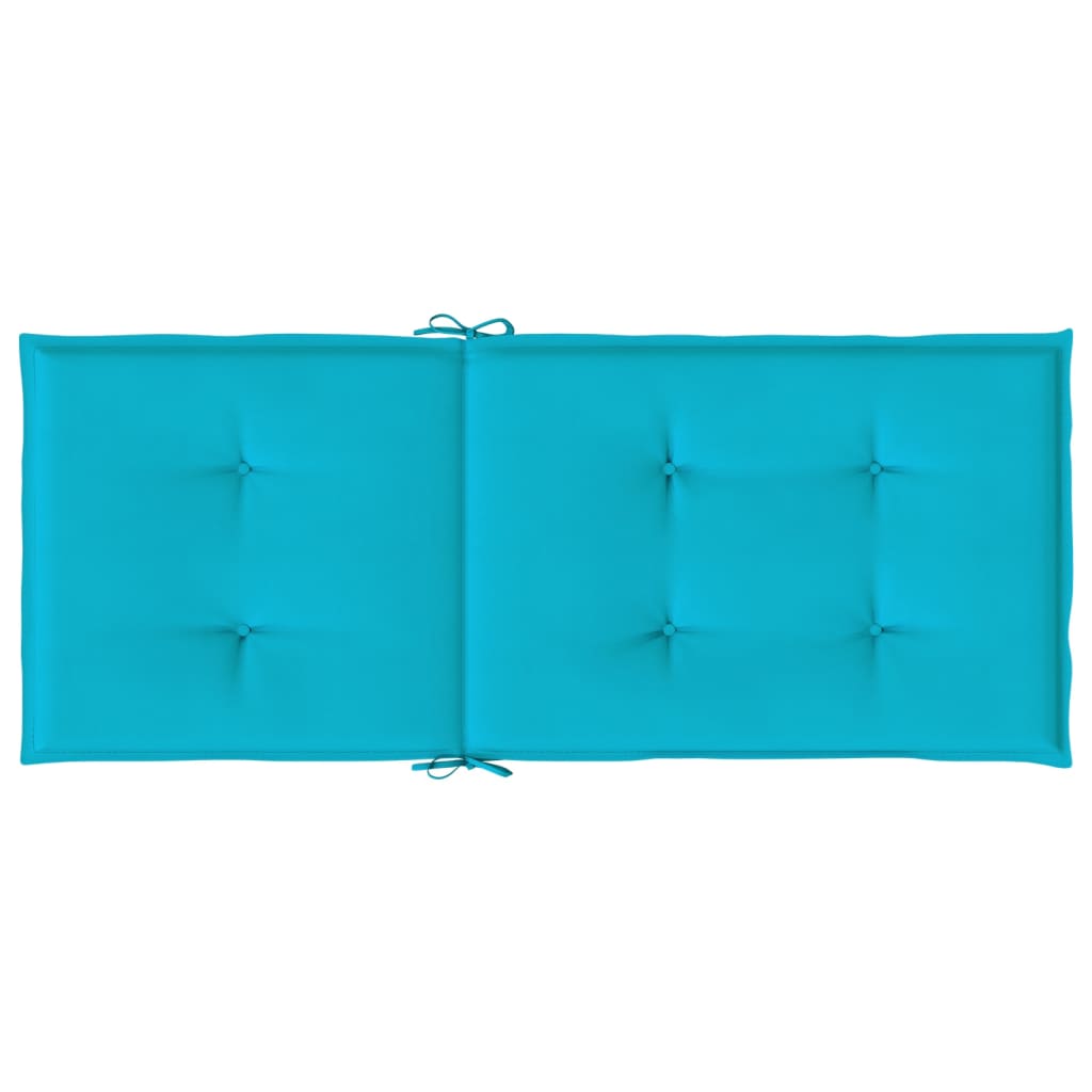 vidaXL Coussins de chaise à dossier haut 2 pcs turquoise tissu