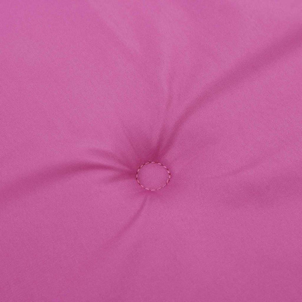 vidaXL Coussins de chaise à dossier bas lot de 4 rose tissu