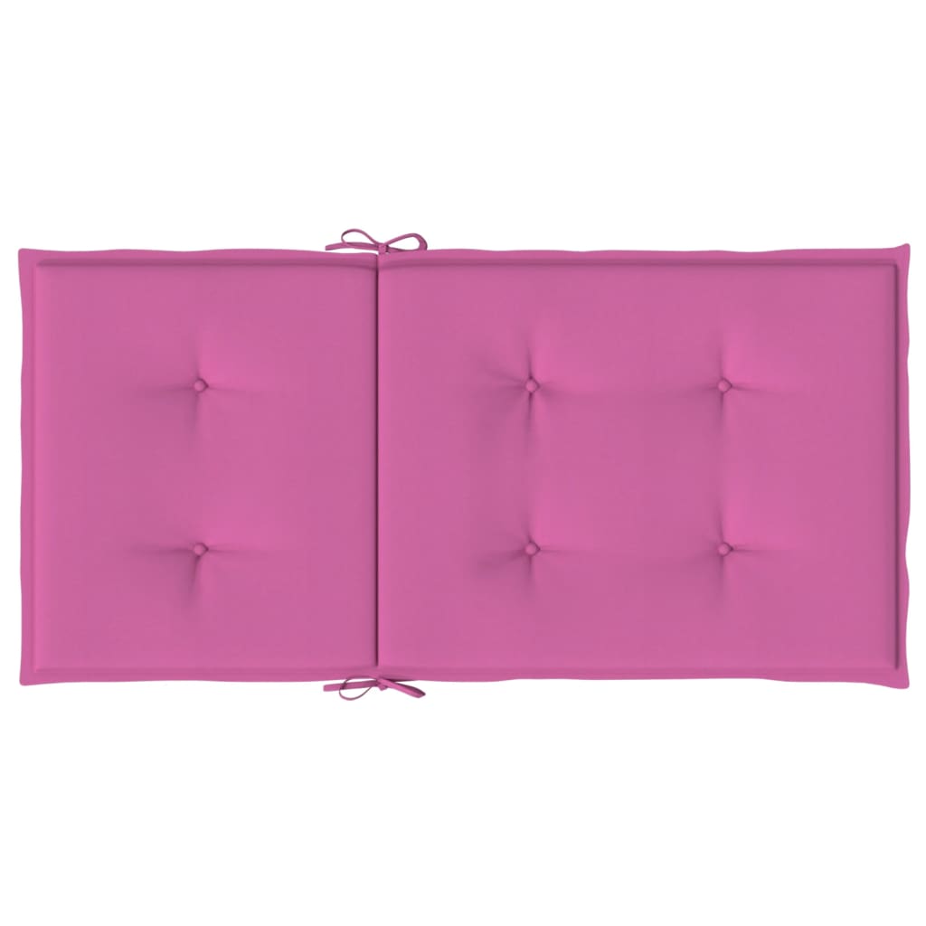 vidaXL Coussins de chaise à dossier bas lot de 6 rose tissu