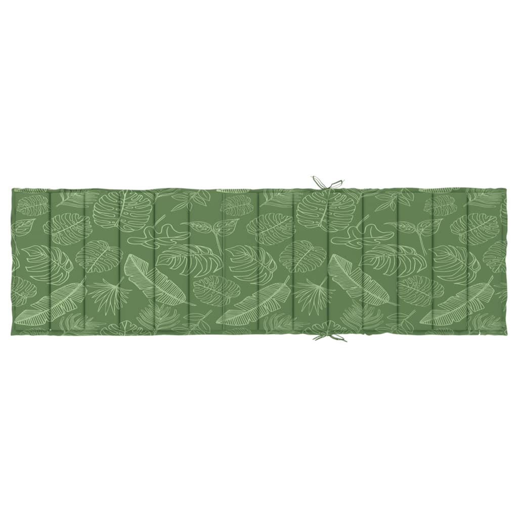 vidaXL Coussin de chaise longue motif de feuilles tissu oxford