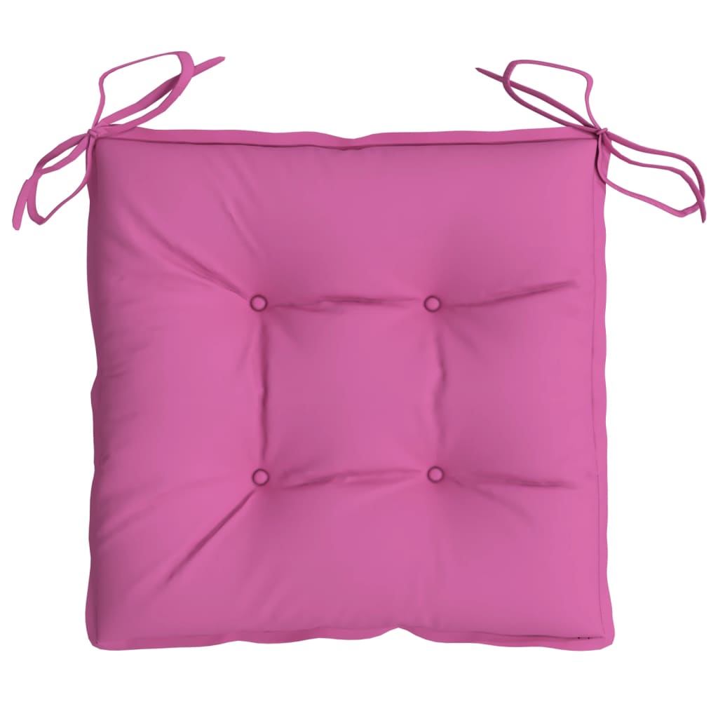 vidaXL Coussins de chaise 6 pcs rose 40x40x7 cm tissu