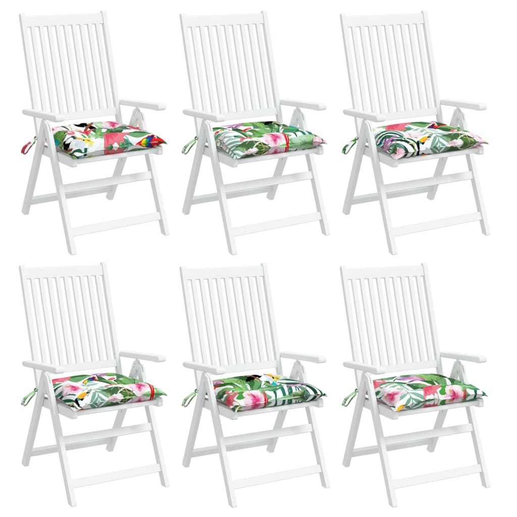 vidaXL Coussins de chaise 6 pcs multicolore 50x50x7 cm tissu oxford
