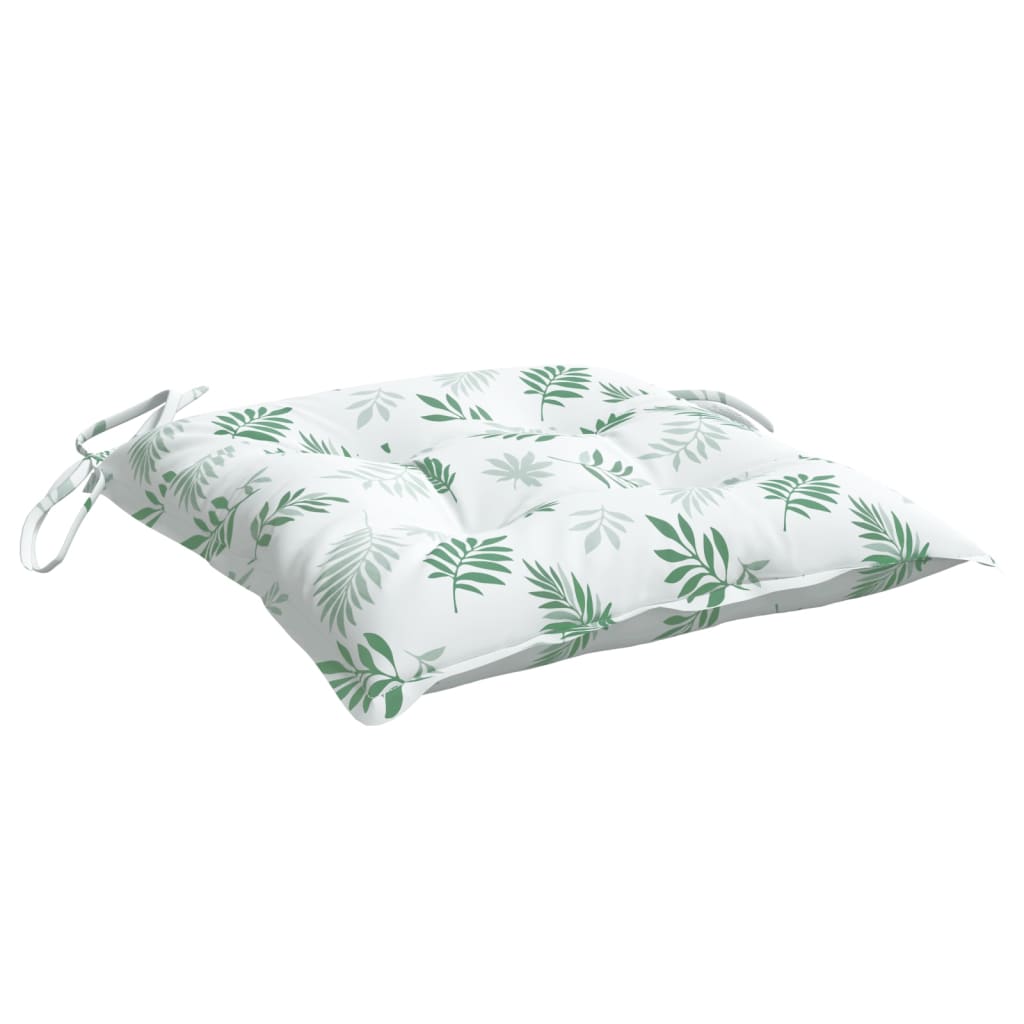 vidaXL Coussins de chaise 6 pcs à motif de feuilles 50x50x7 cm
