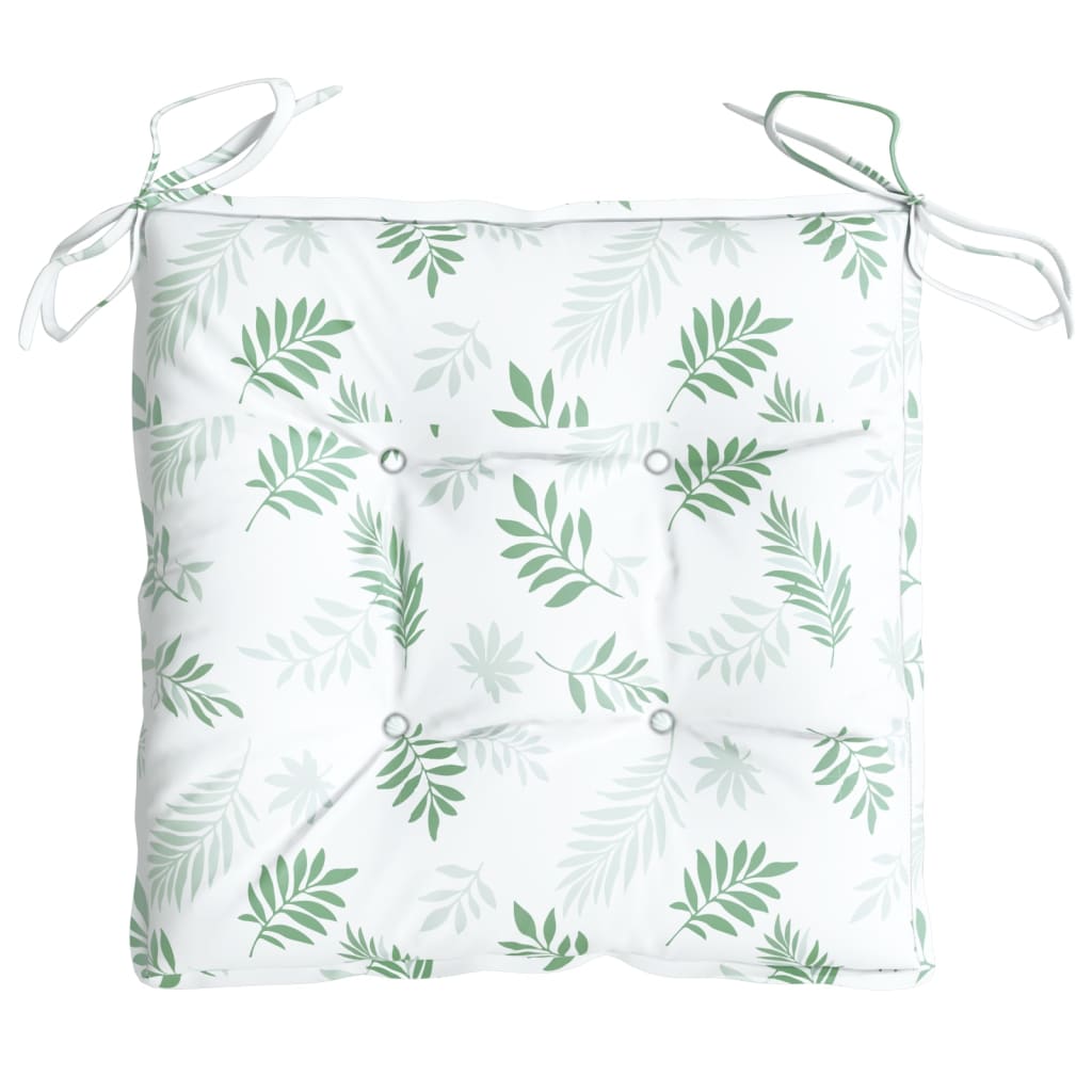 vidaXL Coussins de chaise 6 pcs à motif de feuilles 50x50x7 cm