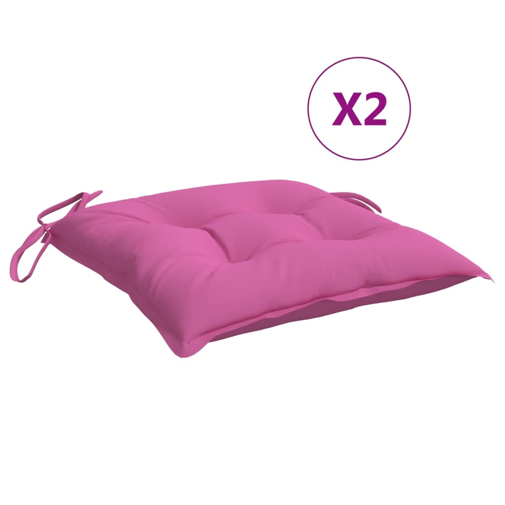 vidaXL Coussins de chaise 4 pcs rose 50x50x7 cm tissu oxford