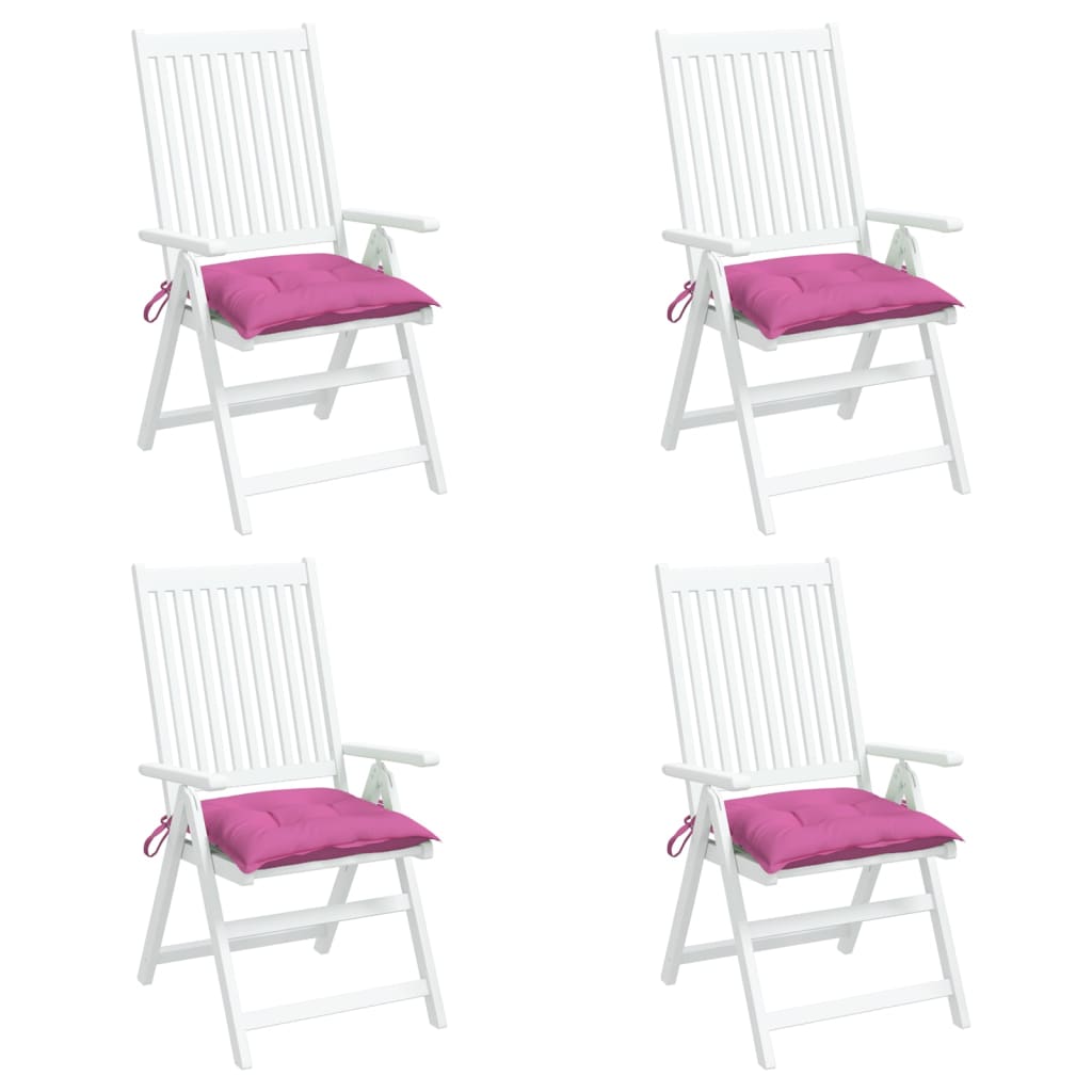 vidaXL Coussins de chaise 4 pcs rose 50x50x7 cm tissu oxford