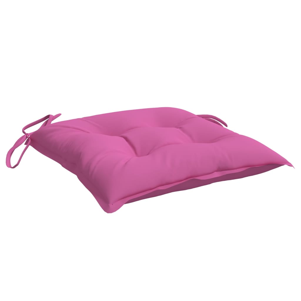 vidaXL Coussins de chaise 4 pcs rose 50x50x7 cm tissu oxford