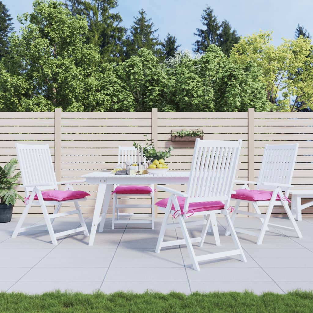 vidaXL Coussins de chaise 4 pcs rose 50x50x7 cm tissu oxford