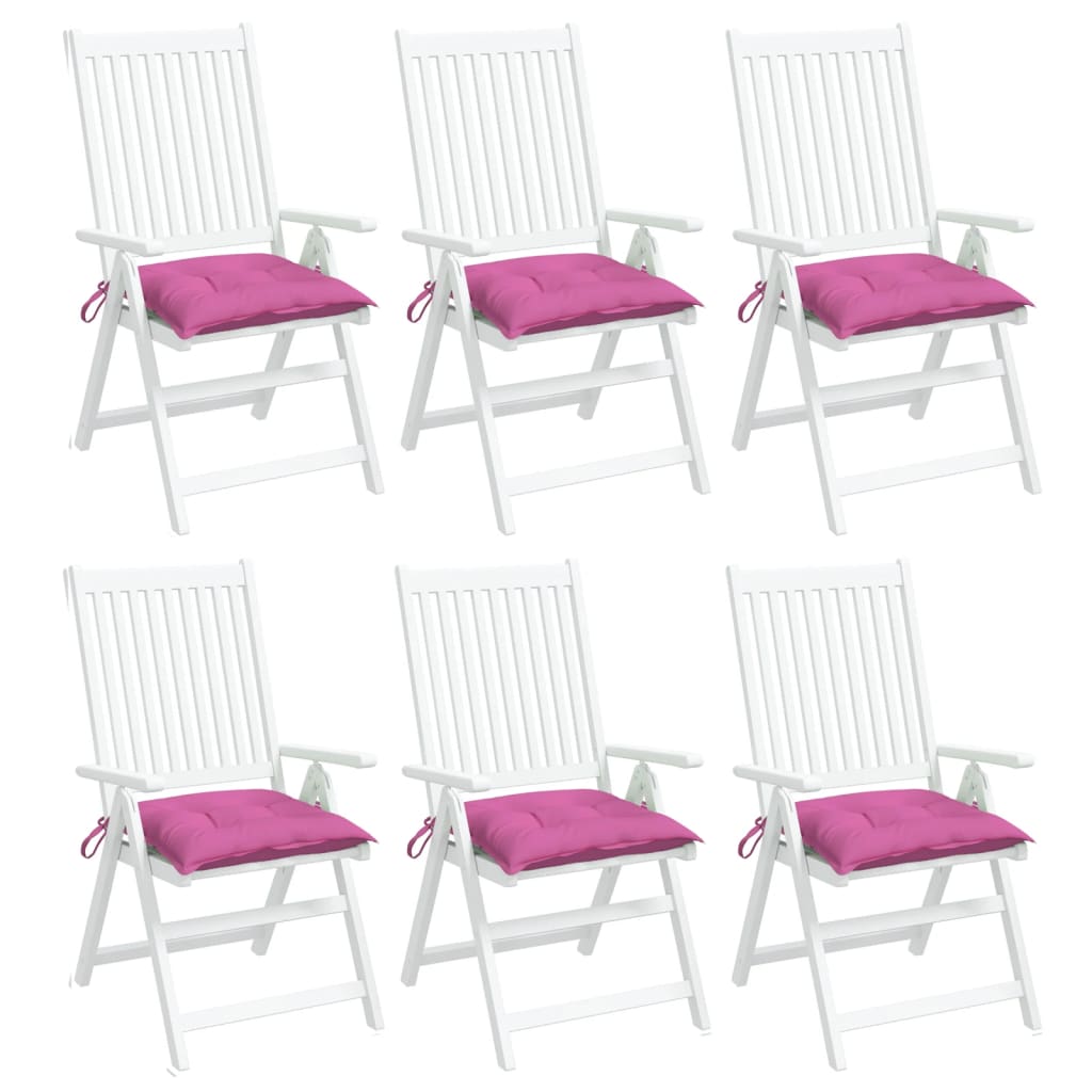 vidaXL Coussins de chaise 6 pcs rose 50x50x7 cm tissu oxford
