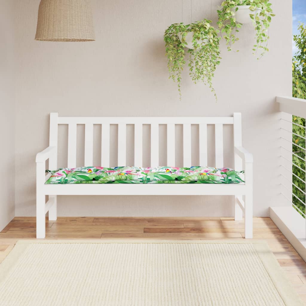 vidaXL Coussin de banc de jardin multicolore 150x50x7 cm tissu oxford