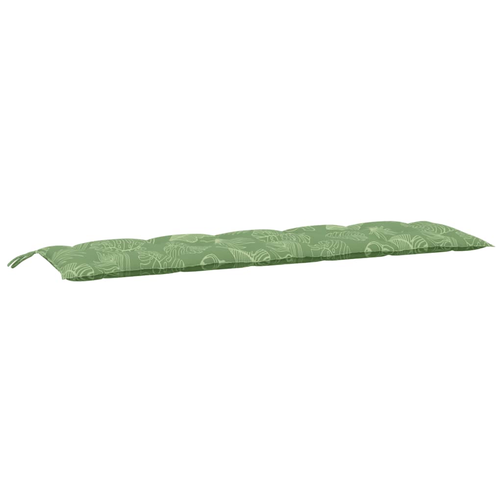 vidaXL Coussin de banc de jardin motif de feuilles 180x50x7 cm