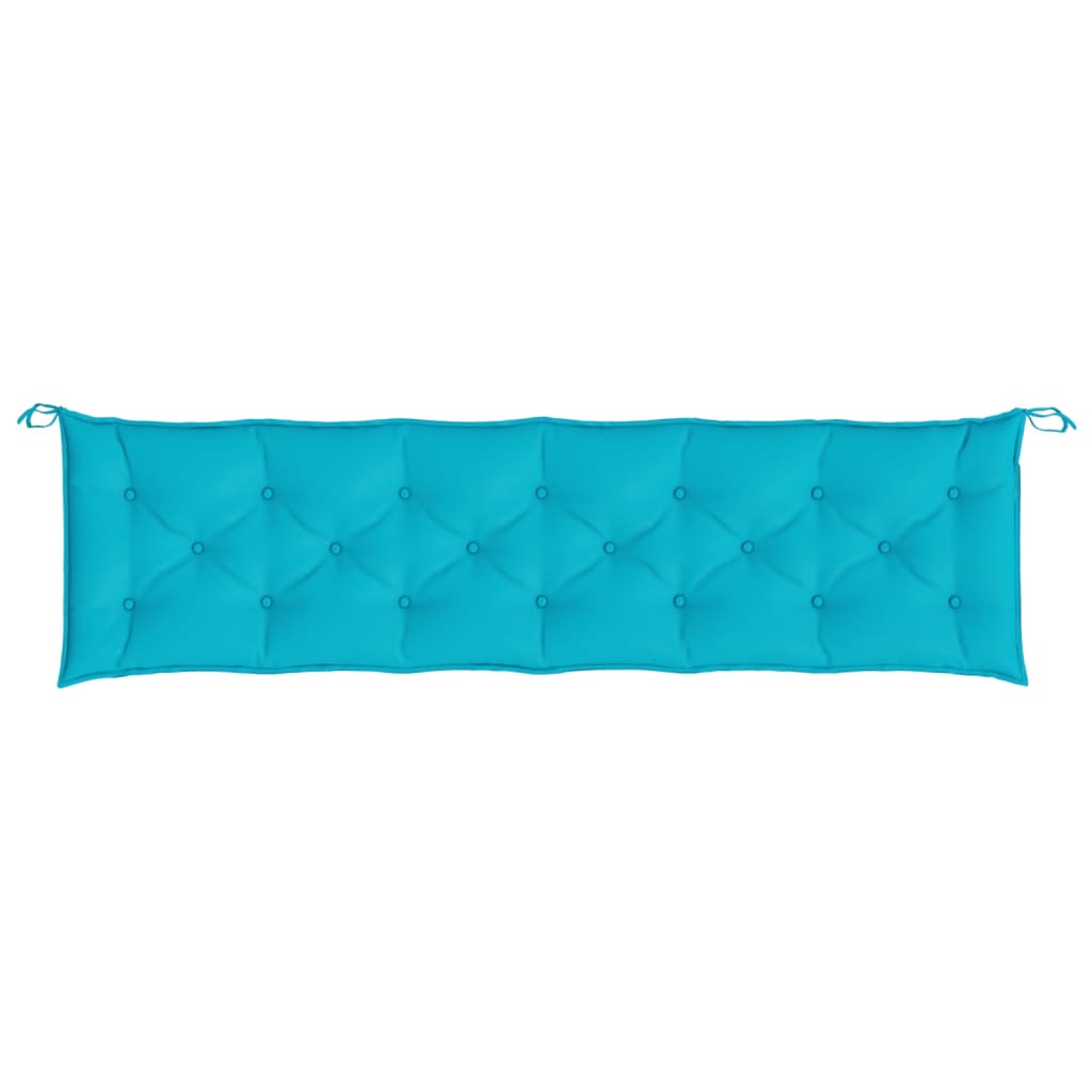 vidaXL Coussin de banc de jardin turquoise 200x50x7 cm tissu