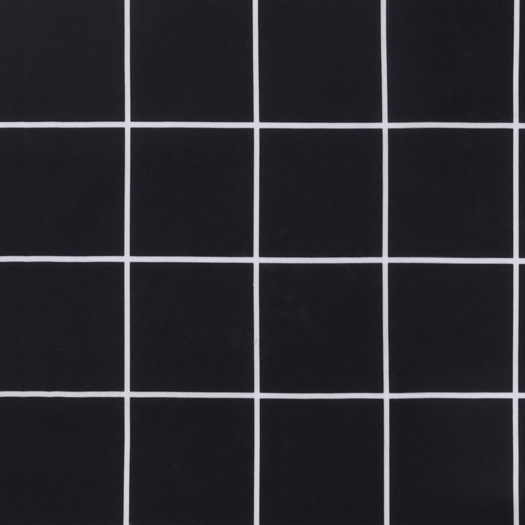 vidaXL Coussins de banc de jardin lot de 2 carreaux noir 120x50x7 cm