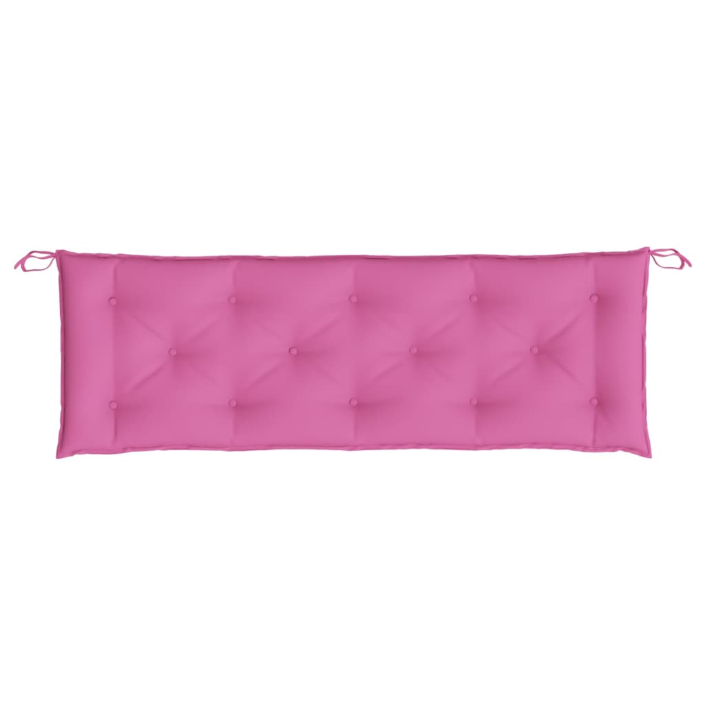 vidaXL Coussins de banc de jardin lot de 2 rose 150x50x7 cm tissu