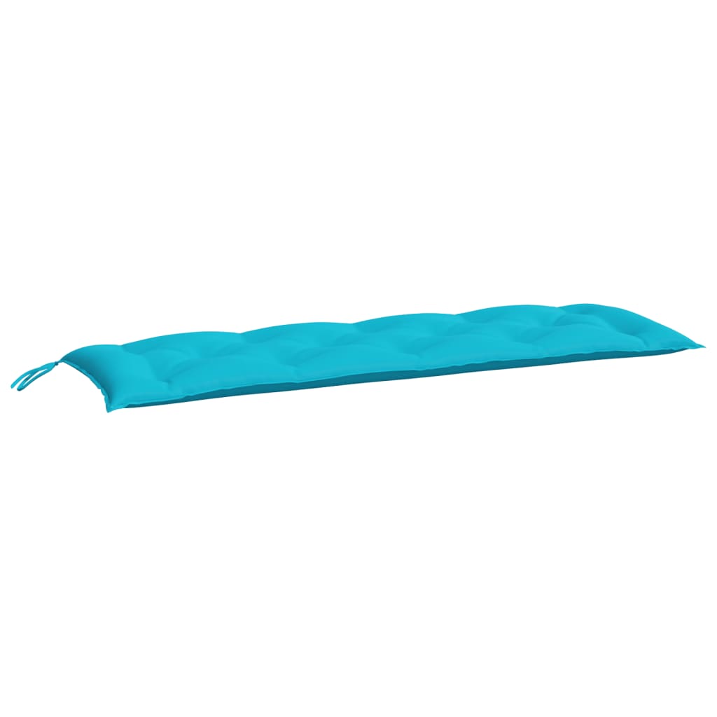vidaXL Coussins de banc de jardin lot de 2 turquoise 150x50x7 cm tissu