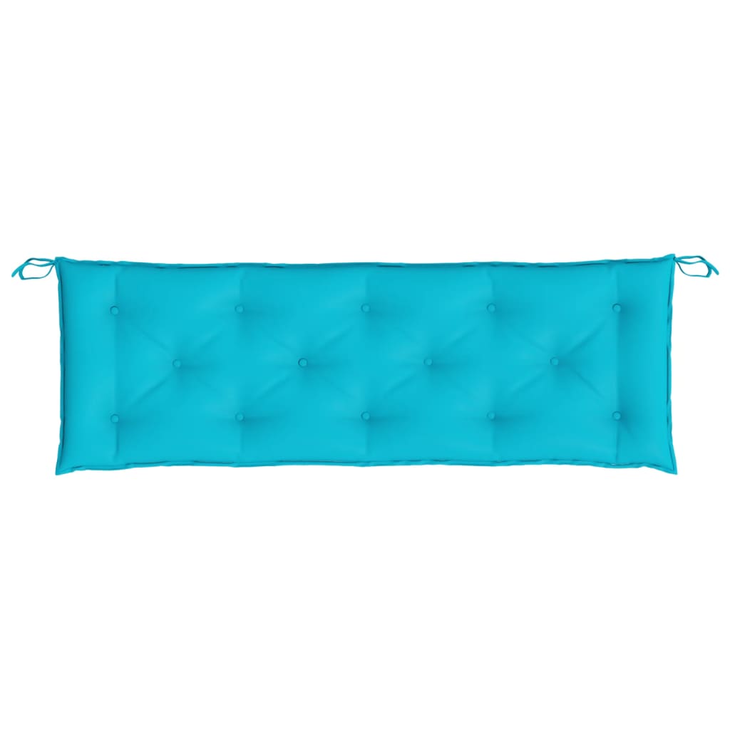 vidaXL Coussins de banc de jardin lot de 2 turquoise 150x50x7 cm tissu