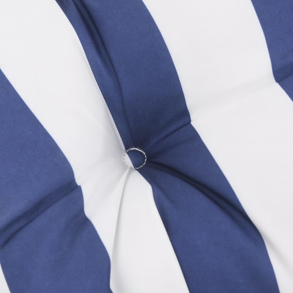 vidaXL Coussins de banc de jardin 2 pcs rayures bleues/blanches