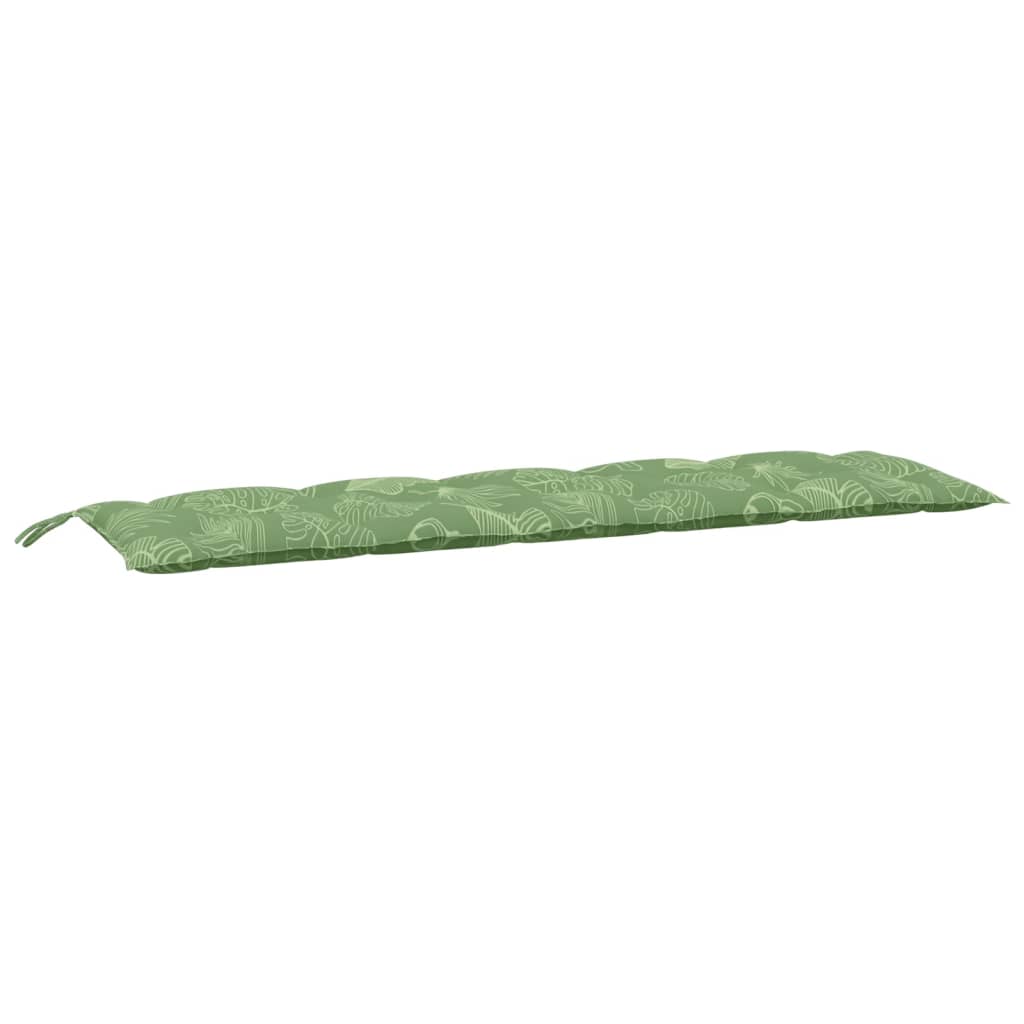 vidaXL Coussins de banc de jardin 2 pcs motif de feuilles tissu Oxford