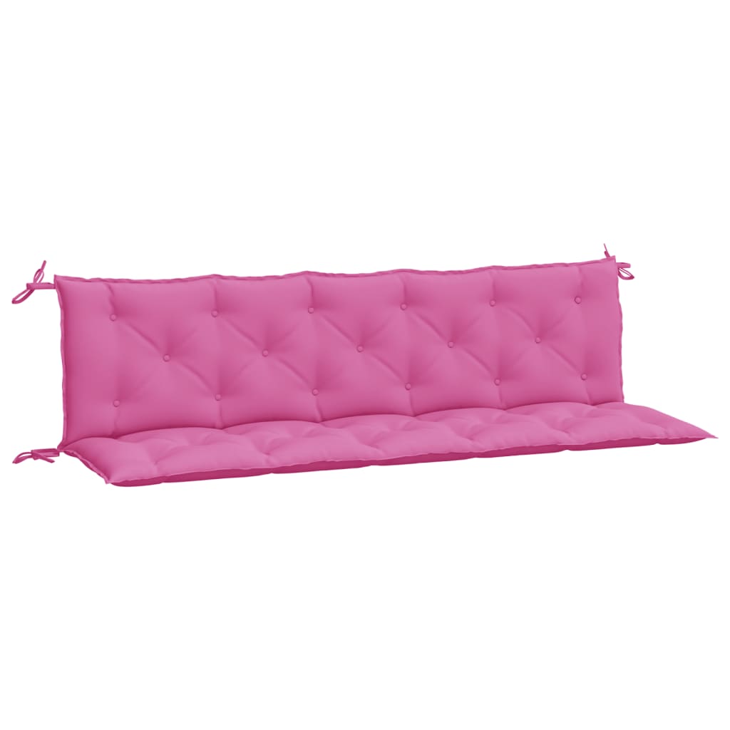 vidaXL Coussins de banc de jardin 2 pcs rose tissu Oxford