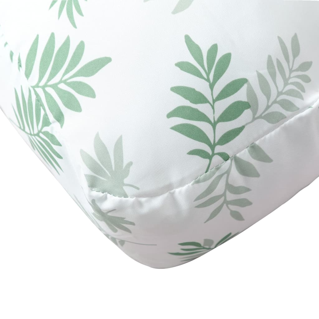 vidaXL Coussins de palette 3 pcs motif de feuilles tissu Oxford