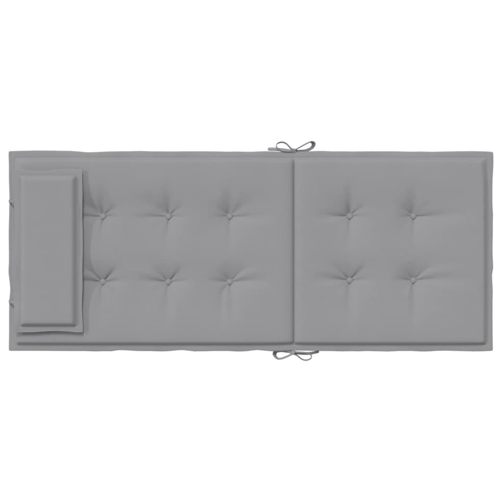 vidaXL Coussins de chaise à dossier haut lot de 2 gris tissu oxford