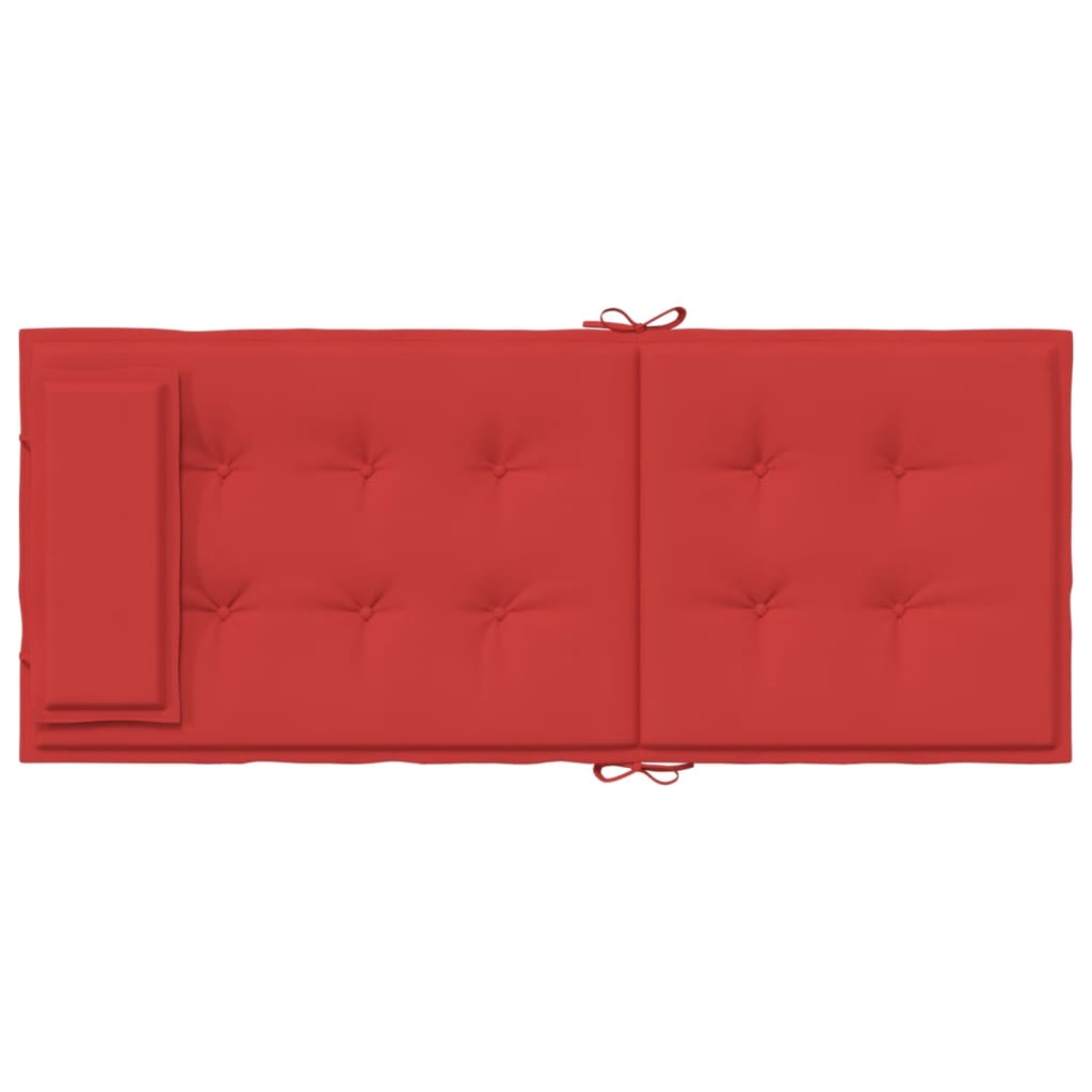 vidaXL Coussins de chaise à dossier haut lot de 2 rouge tissu oxford