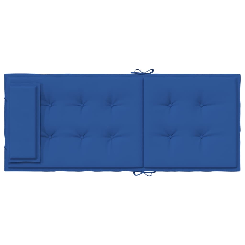 vidaXL Coussins de chaise à dossier haut lot de 4 bleu royal