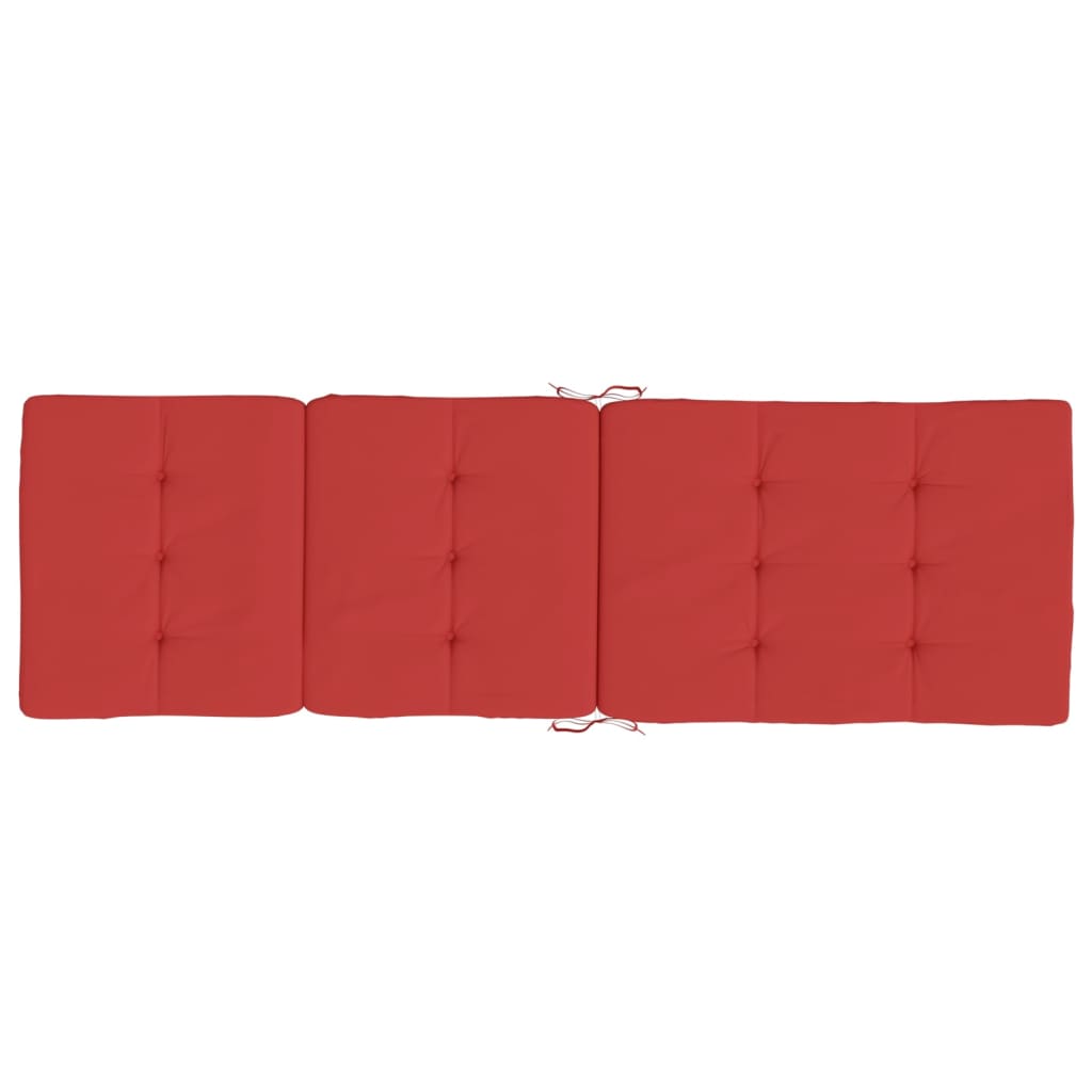 vidaXL Coussins de chaise longue lot de 2 rouge tissu oxford