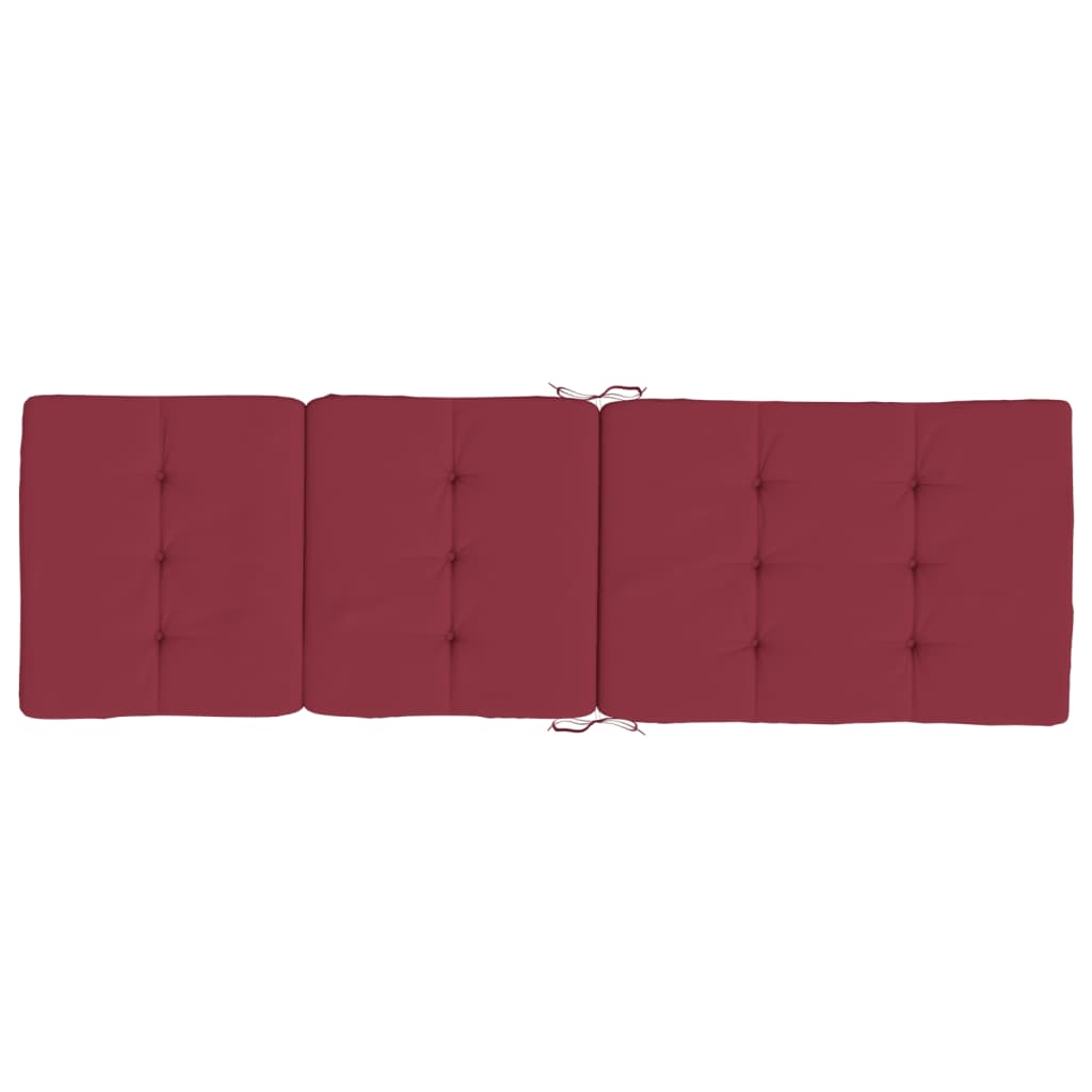 vidaXL Coussins de chaise longue lot de 2 rouge bordeaux tissu oxford