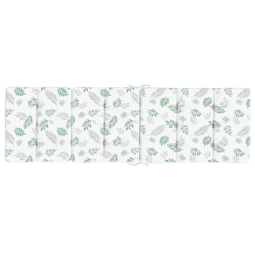 vidaXL Coussins de chaise longue lot de 2 motif de feuilles