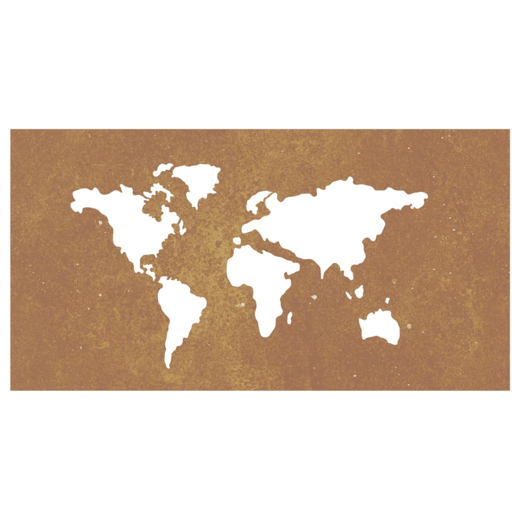 vidaXL Décoration murale jardin 105x55 cm design de carte du monde