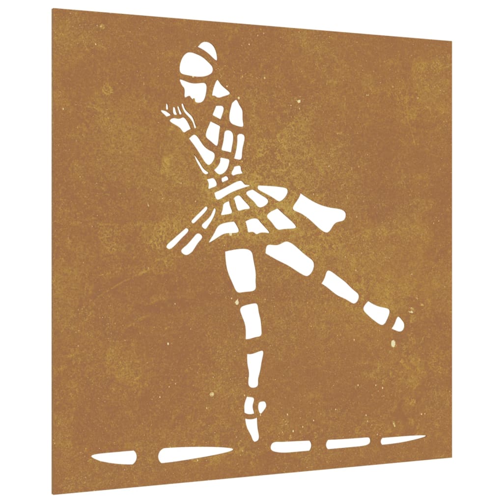 vidaXL Décoration murale jardin 55x55 cm motif de danseuse de ballet