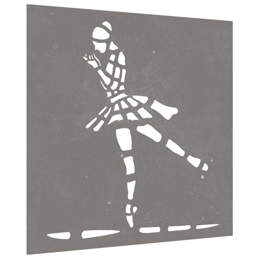 vidaXL Décoration murale jardin 55x55 cm motif de danseuse de ballet
