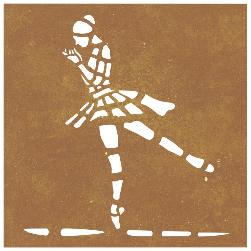 vidaXL Décoration murale jardin 55x55 cm motif de danseuse de ballet