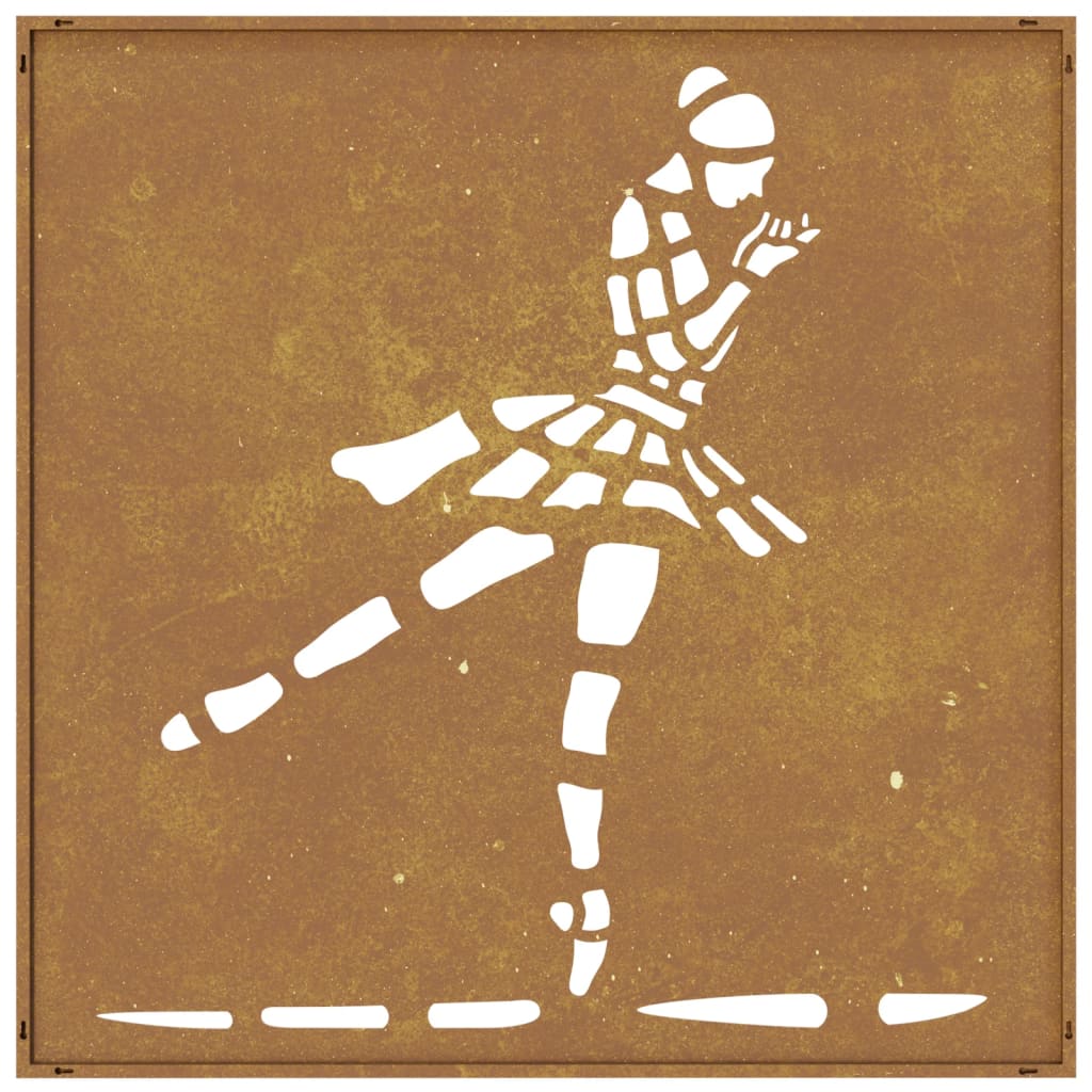 vidaXL Décoration murale jardin 55x55 cm motif de danseuse de ballet