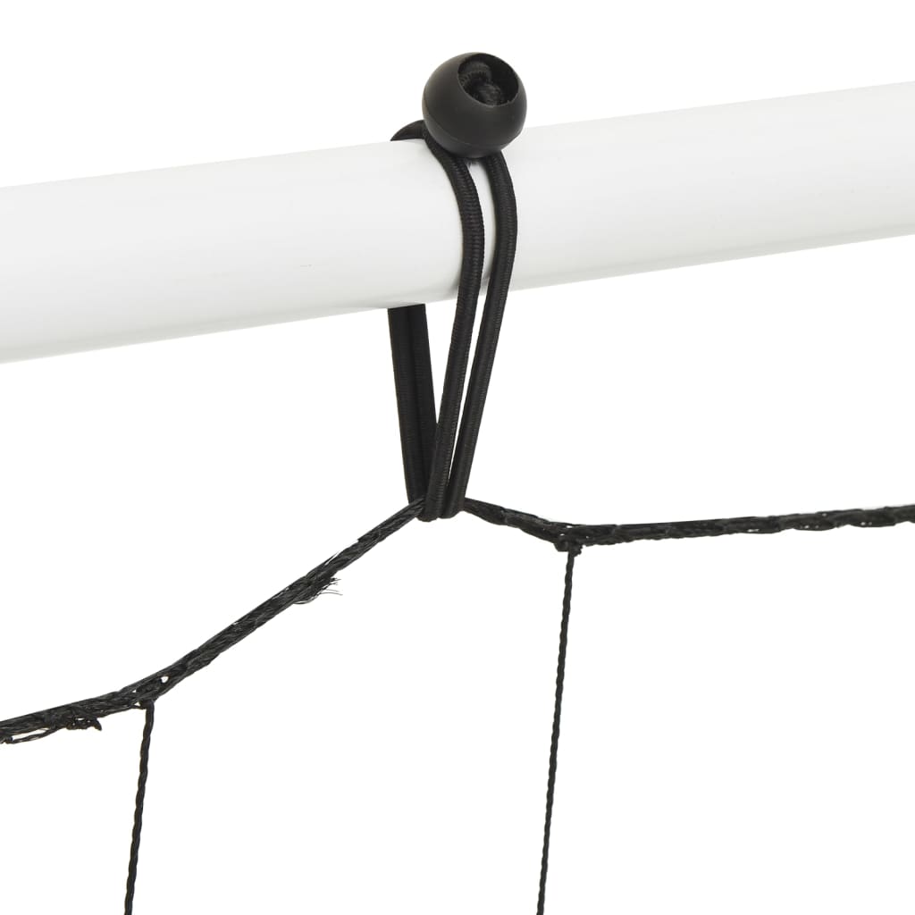 vidaXL Filet de rebond de football blanc noir 184x61x123 cm acier PE