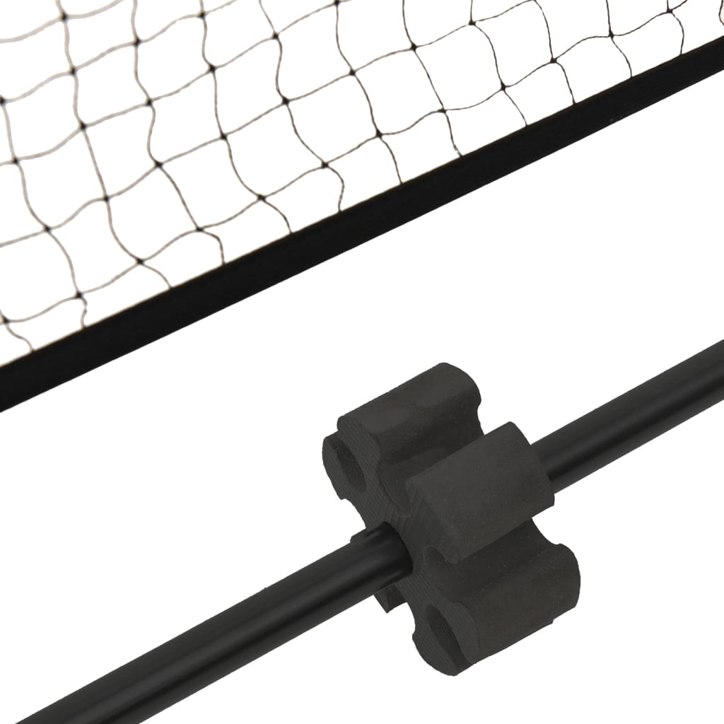 vidaXL Filet de tennis Noir et rouge 300x100x87 cm Polyester
