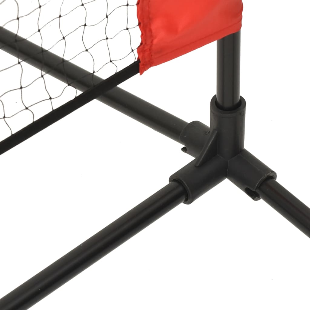 vidaXL Filet de tennis Noir et rouge 500x100x87 cm Polyester