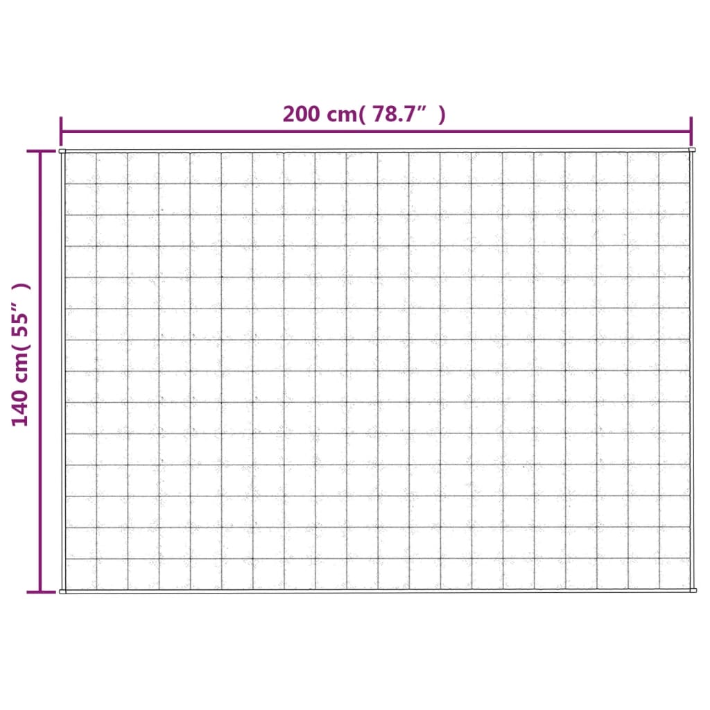 vidaXL Couverture lestée Crème clair 140x200 cm 10 kg Tissu