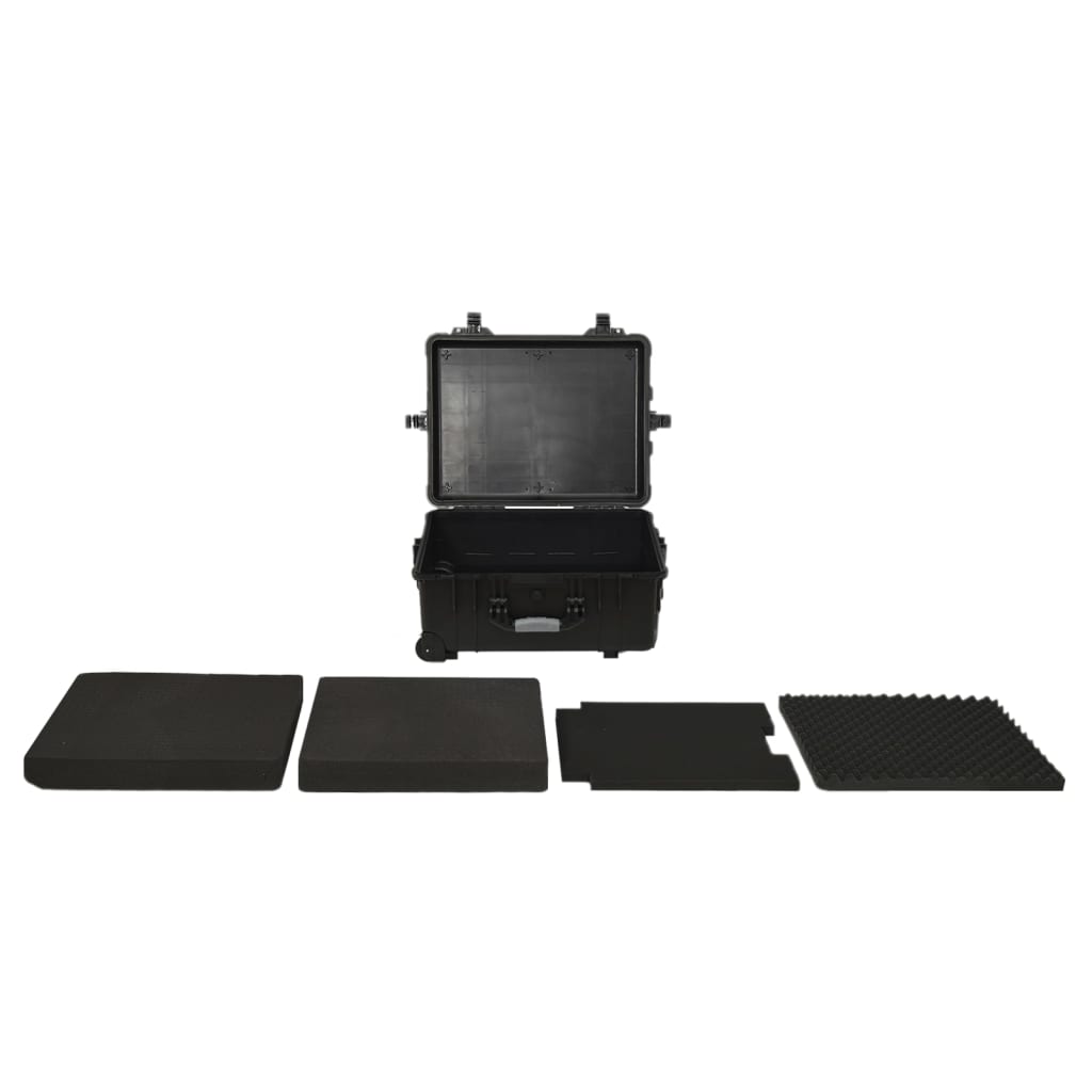 vidaXL Valise de vol à roulettes Noir 58x45x27 cm PP
