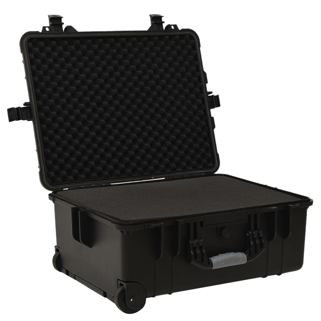 vidaXL Valise de vol à roulettes Noir 58x45x27 cm PP
