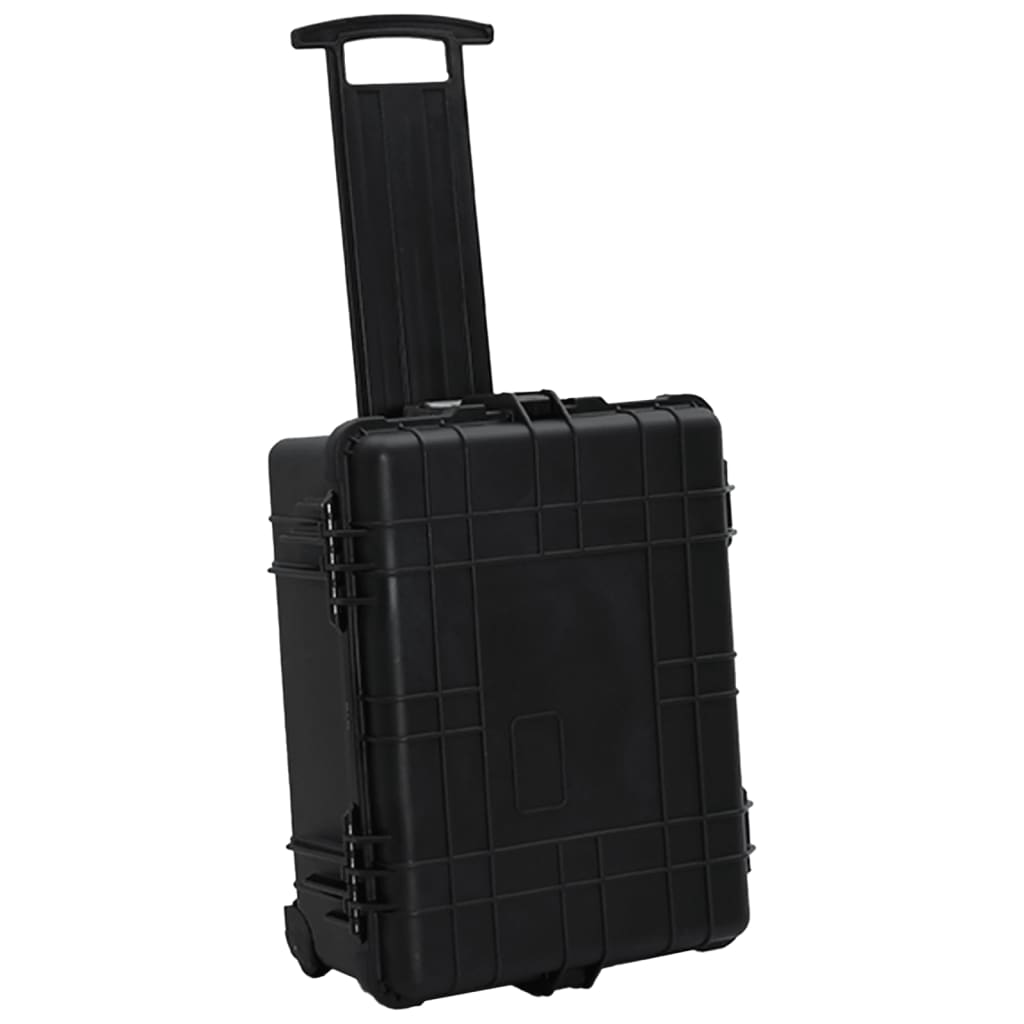 vidaXL Valise de vol à roulettes Noir 58x45x27 cm PP