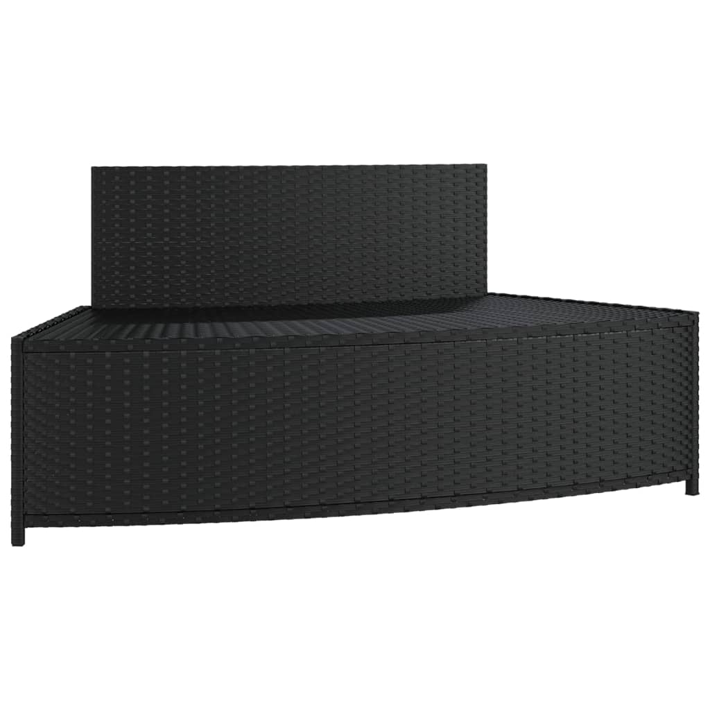 vidaXL Bancs de spa avec coussins 2 pcs noir résine tressée