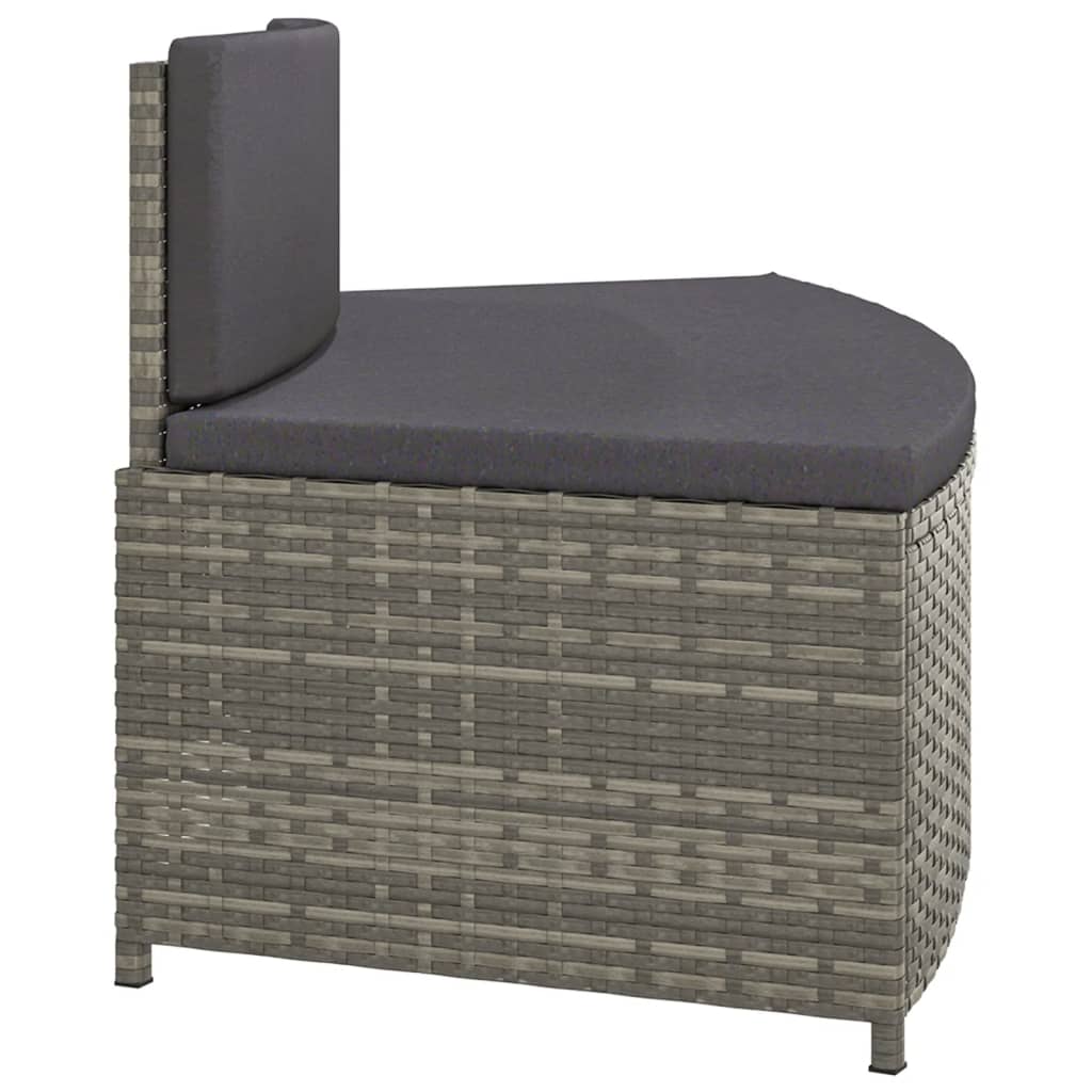 vidaXL Bancs de spa avec coussins 2 pcs gris résine tressée