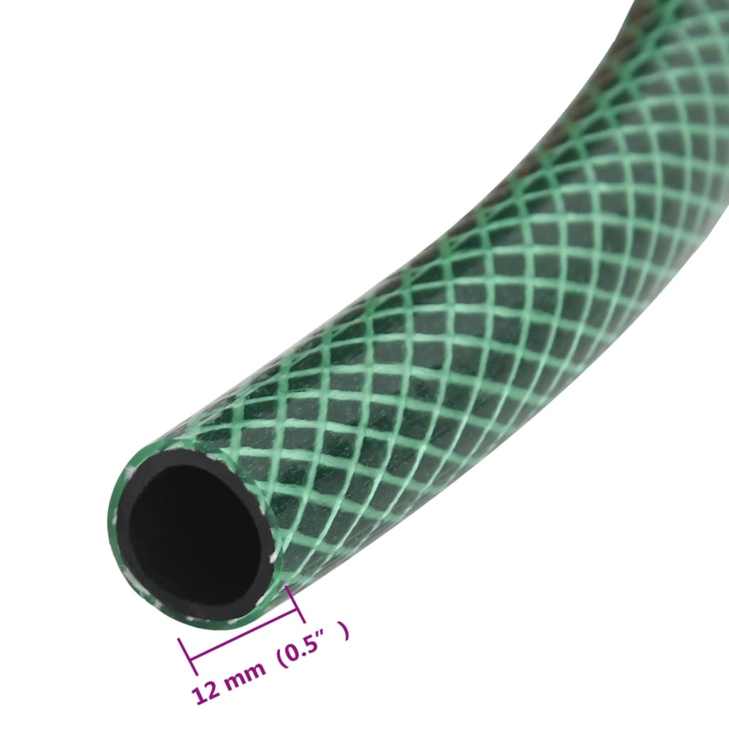 vidaXL Tuyau d'arrosage vert 0,6" 50 m PVC