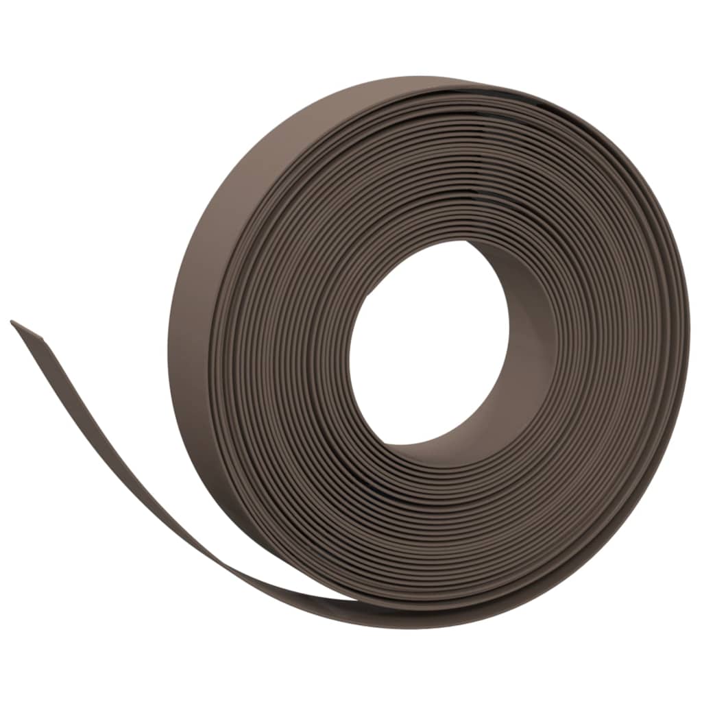 vidaXL Bordures de jardin 4 pcs marron 10 m 10 cm polyéthylène