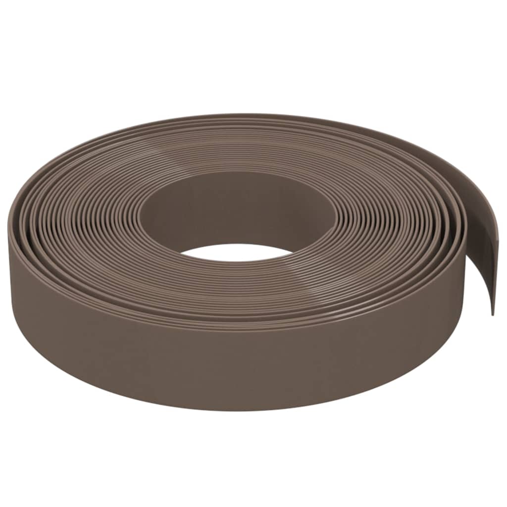 vidaXL Bordures de jardin 4 pcs marron 10 m 10 cm polyéthylène