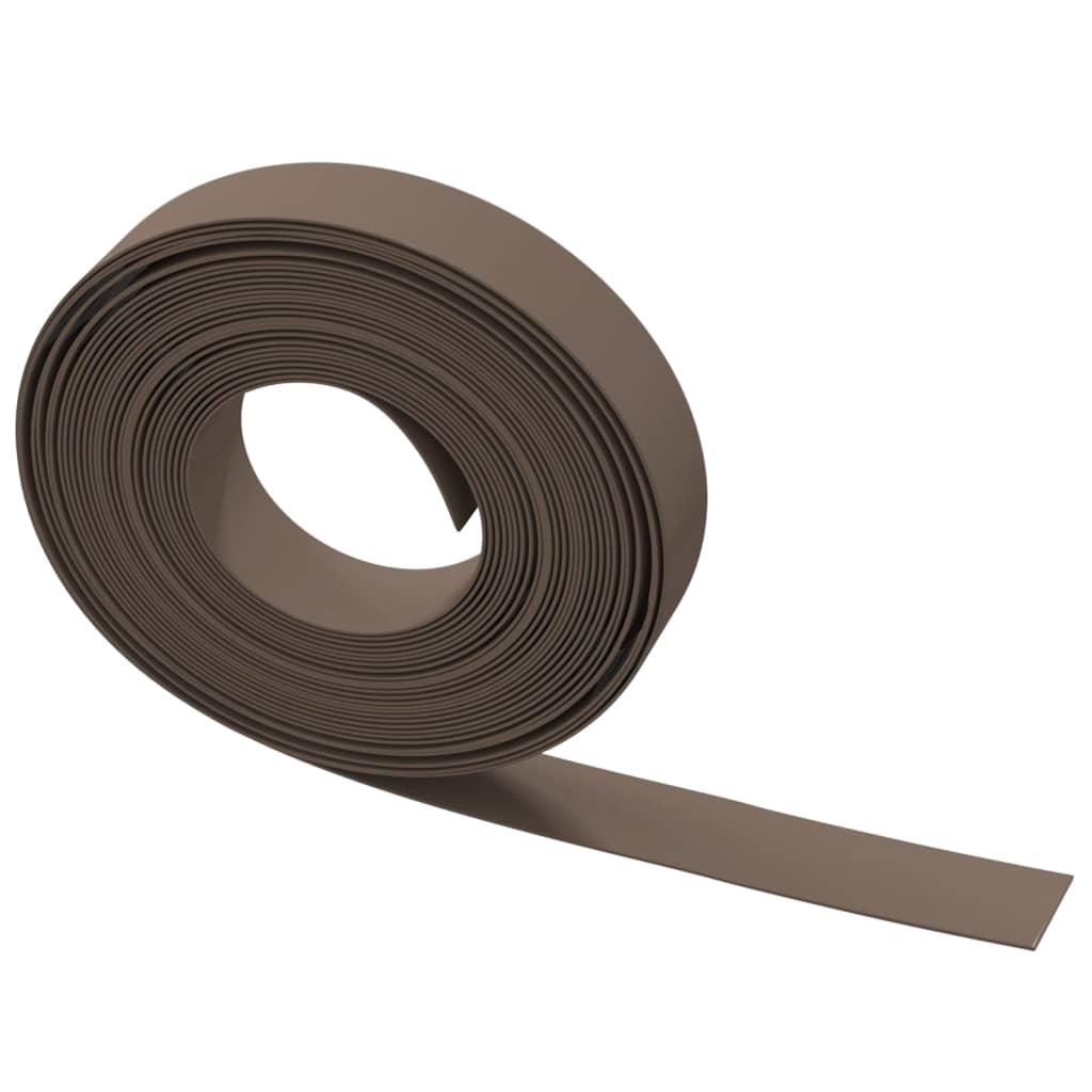 vidaXL Bordures de jardin 4 pcs marron 10 m 10 cm polyéthylène