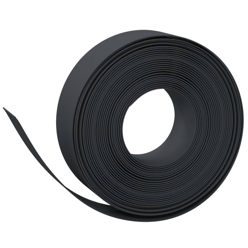 vidaXL Bordures de jardin 2 pcs noir 10 m 15 cm polyéthylène